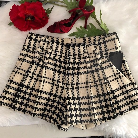 L.A.M.B. Pants - L.A.M.B. Tweed Houndstooth Wool/Rayon Shorts Sz 6